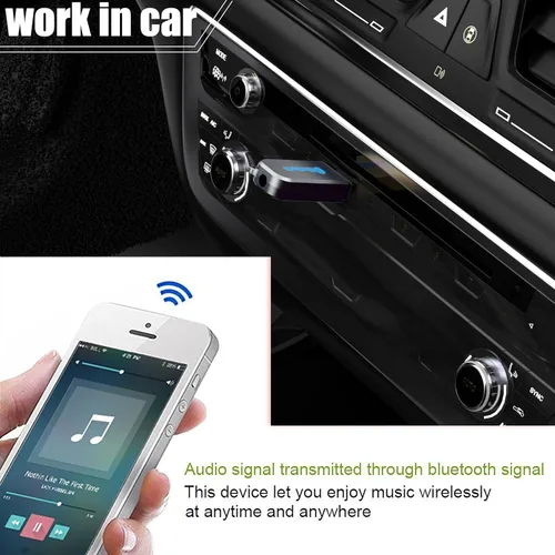 Miniatura 2 de Kit USB Bluetooth para coche, adaptador receptor Bluetooth 5.3 [micrófonos más fuertes y cancelación de ruido] y [conectar y usar] para música