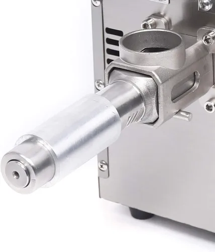 Miniatura 6 de Máquina de prensa de aceite automática comercial, fabricante de aceite de semilla de acero inoxidable de prensa en frío de 600 W, temperatura