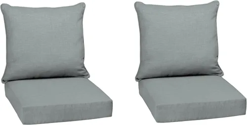 Miniatura 170 de Arden Outdoor Deep Seat Cushion Set, 24 x 24 pulgadas, Cojín para exteriores resistente al clima, a la lluvia y a la decoloración para silla, sofá