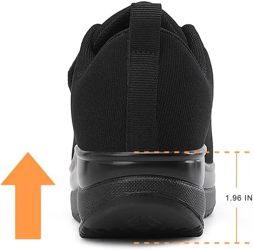 Miniatura 7 de Velcro Platform Sneakers for Women Comfortable Wedge Rocker Bottom Walking Shoes Supportive Extra Wide Width 2 Inch Thick Sole Adjustable Closure