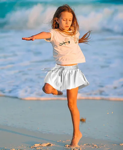 Miniatura 4 de Pantalones cortos fluidos de mariposa para niños con bolsillo 2 en 1, pantalones cortos deportivos para correr, entrenamiento activo