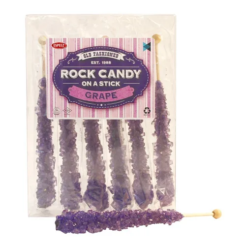 Miniatura 76 de Palitos de caramelo de roca extragrandes: 12 paletas de cereza rosa – envueltas individualmente – Palitos de caramelo de roca de cristal