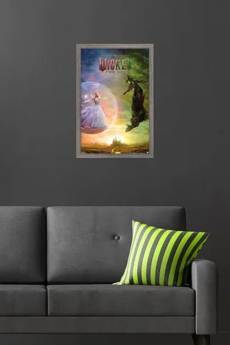 Miniatura 6 de Wicked: For Good (2025) - Póster de pared de una hoja de burbujas, 22.4 pulgadas de largo x 14.7 pulgadas de ancho, versión enmarcada de madera