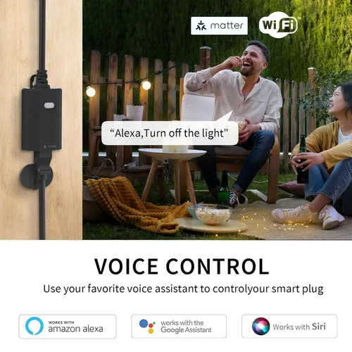 Miniatura 6 de Enchufe inteligente para exteriores con enchufe WiFi resistente, control remoto, impermeable, compatible con Alexa Google Assistant, no requiere