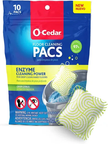Miniatura 3 de O-Cedar EasyWring RinseClean Sistema de limpieza de suelos con cubo y fregona giratoria de microfibra con sobres de cítricos y lavanda