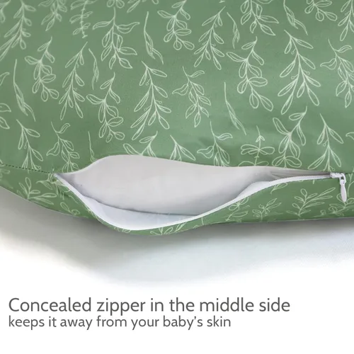 Miniatura 5 de Funda de almohada de lactancia verde salvia, funda de almohada para lactancia materna para bebés niñas/niños, suave y ajustada que se adapta a