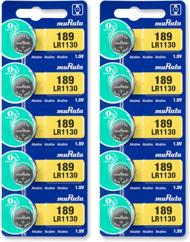 Miniatura 7 de Murata Batería LR1130 AG10 389A 1.55V Pila de Botón Alcalina (5 Baterías)