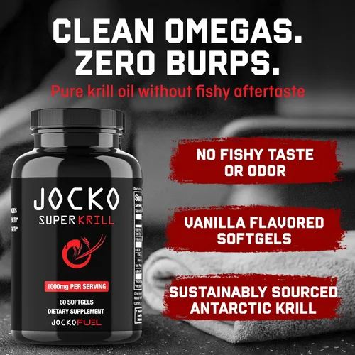 Miniatura 3 de Jocko Fuel Aceite de krill antártico Omega 3 Suplementos de ácidos grasos DHA y EPA - 1000 mg cápsulas blandas - Apoya las articulaciones