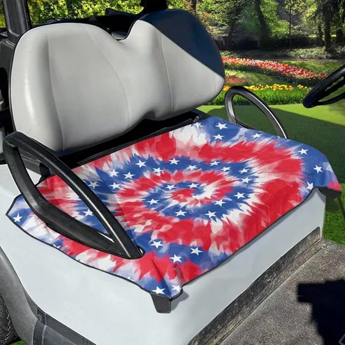 Miniatura 7 de UNICEU Fundas de asiento de carrito de golf, toalla de asiento de carrito de golf de microfibra, ajuste universal para 2 personas, fundas de asiento