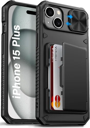 Miniatura 41 de Vihibii Funda para iPhone 13 Pro Max/iPhone 12 Pro Max con tarjetero (4 tarjetas) [bloqueo RFID] y cubierta de cámara deslizante, protección contra