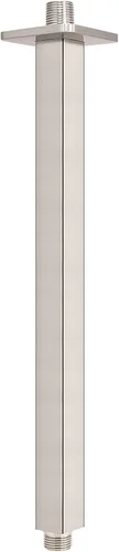 Miniatura 13 de NearMoon Brazo de ducha montado en el techo con brida, conexión universal 1/2 NPT brazo de ducha cuadrado recto para cabezal de ducha de lluvia Cromo