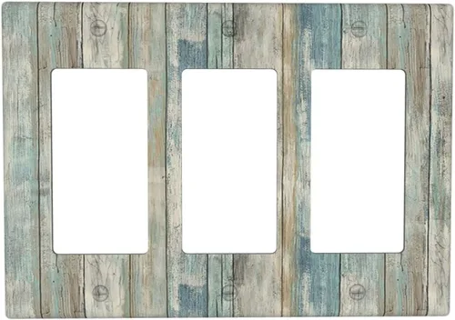 Miniatura 75 de Cubiertas de Interruptor de Luz Artísticas de Cuádruple Palanca con Hojas Tropicales Florales Boho, Flores Bohemias Decorativas Botánicas, Placas