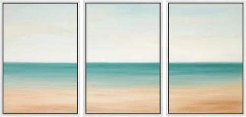 Miniatura 11 de SIGNWIN Lienzo enmarcado para pared, juego de arte tranquilo con reflejo de lago, acuarela, montaña y agua, ilustraciones modernas, arte abstracto