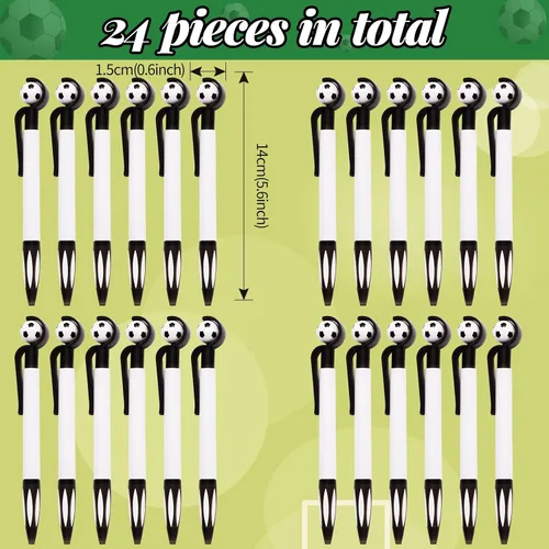 Miniatura 2 de Kolewo4ever Juego de regalos de fiesta de fútbol de 172 piezas con 24 bolígrafos, 24 pulseras, 24 mini bloc de notas, 100 calcomanías de fútbol