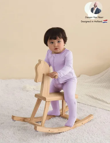 Miniatura 11 de Jimonda Pijama de bambú para bebé, unisex, para niños y niñas, de una pieza, manga larga, cierre de cremallera de 2 vías, mameluco