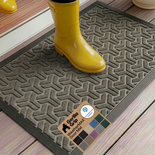 Miniatura 24 de Gorilla Grip - Tapete WeatherMax todoterreno 100% impermeable, caucho natural, resistente a manchas y decoloración, perfil bajo, interior y Grafito