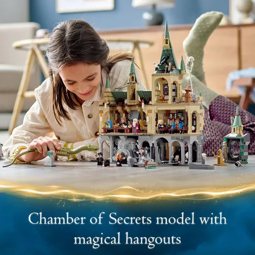 Miniatura 2 de LEGO Harry Potter Hogwarts Chamber of Secrets 76389 - Juguete de castillo con el gran salón, juego de modelos de 20 aniversario con minifigura