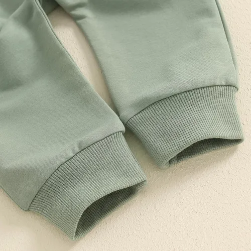 Miniatura 57 de Conjunto de sudadera de manga larga con cuello redondo y pantalones deportivos para bebés, ropa de invierno para bebé