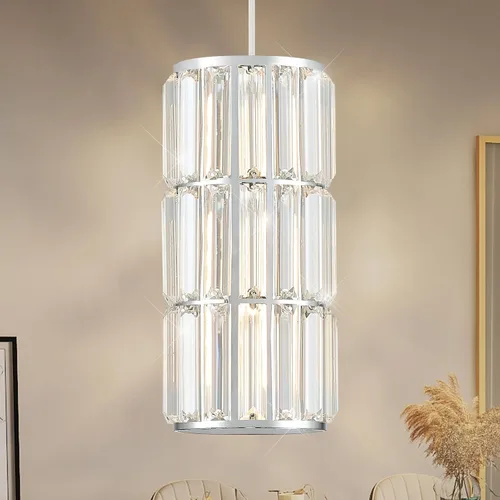 Miniatura 9 de Iluminación colgante negra, lámpara colgante moderna de cristal mini, juego de 3 candelabros ajustables para cocina, isla, comedor, dormitorio