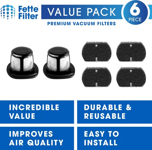 Miniatura 2 de Fette Filter - 2 HEPA + 4 filtros de espuma compatibles con Bissell Adapt Ion PowerLifter ReadyClean XRT, Adapt Ion Pet 2286, 2286A, 22862, 2387