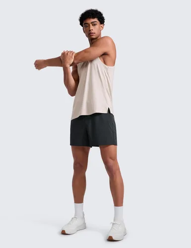Miniatura 4 de CRZ YOGA Pantalones cortos de entrenamiento sin forro para hombre de 5 pulgadas, ligeros, de secado rápido, para correr, deportes, atletismo
