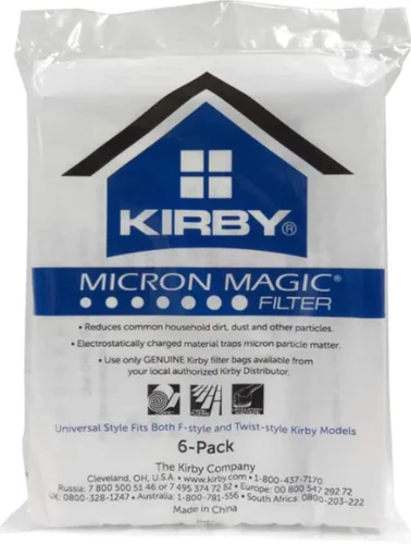Miniatura 11 de Kirby Bolsas de filtro HEPA de reducción de alérgenos 6 unidades Parte #204811 Reemplazo OEM para aspiradoras Kirby estilo F y Twist