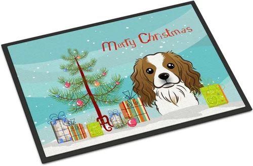 Miniatura 42 de Caroline's Treasures BB1616MAT - Tapete para puerta delantera de árbol de Navidad y sabueso afgano de 18 x 27 pulgadas, para interiores