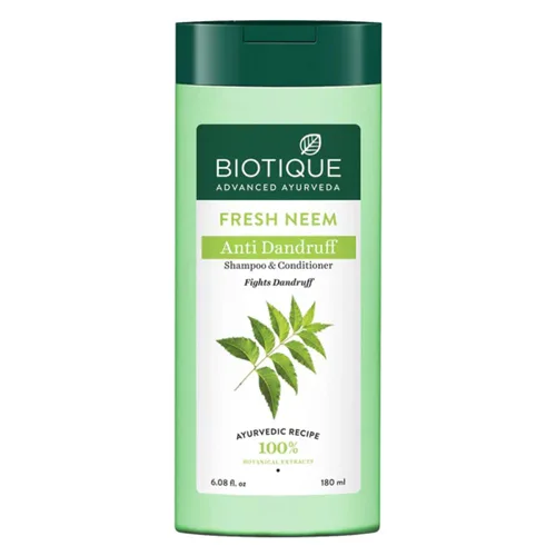 Biotique Bio Neem Margosa Champú y Acondicionador Anticaspa, 6.1 fl oz