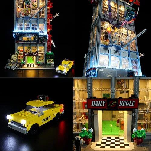 Miniatura 6 de RC con kit de luz LED de sonido compatible con Lego 76178, kit de iluminación de construcción para el modelo de bloques de construcción
