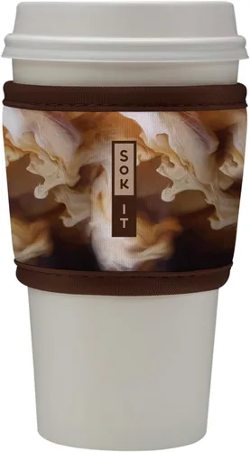 Miniatura 16 de Sok It HotSok Coffee & Tea - Funda de neopreno con aislamiento reutilizable (floral abstracto)
