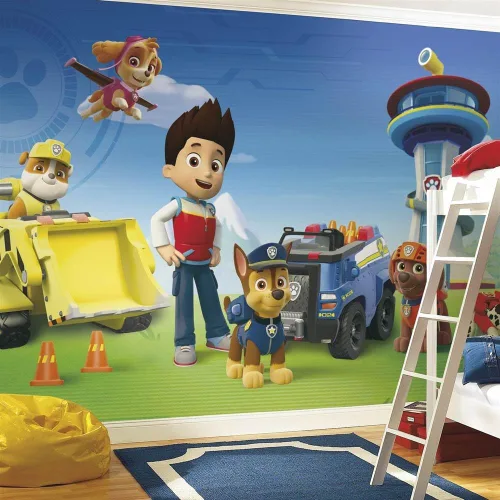 Miniatura 2 de RoomMates JL1341M Paw Patrol - Mural de pared extraíble en aerosol activado por agua y palo, 10.5 pies x 6 pies