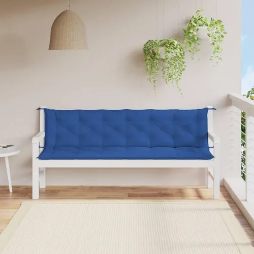 Miniatura 3 de vidaXL Cojines para banco de jardín, 2 piezas, tela Oxford duradera, ligeros y resistentes al agua, relleno de fibra hueca, uso en interiores