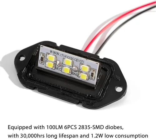 Miniatura 4 de CZC AUTO Luz LED Exterior de 12V para Placa de Matrícula, Lámpara de Cortesía Interior de Cúpula/Techo, Maletero/Carga, Bajo el Capó, Total 12