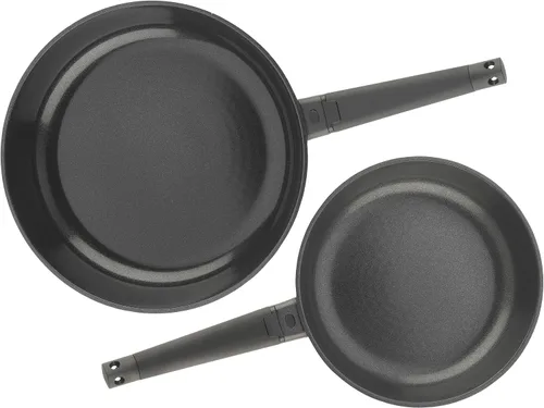Miniatura 5 de ZAVOR Noir - Juego de sartenes de 10 y 12 pulgadas, aluminio fundido de alta calidad con revestimiento de cerámica antiadherente a base de titanio