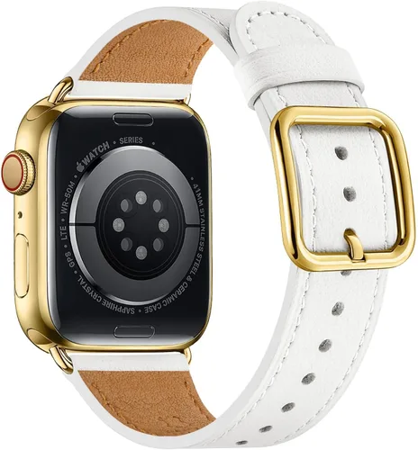 Miniatura 47 de MNBVCXZ Correas de cuero compatibles con Apple Watch para mujeres, correa de repuesto genuina para iWatch Series 11 10 9 8 7 6 5 4 3 2 1 SE 3 SE 2