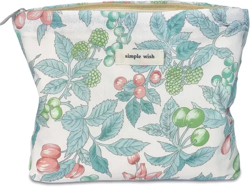 Miniatura 32 de STARDW Bolsa de maquillaje estética floral para mujeres y niñas, bolsa de aseo de viaje con cremallera de gran capacidad, bolsa organizadora