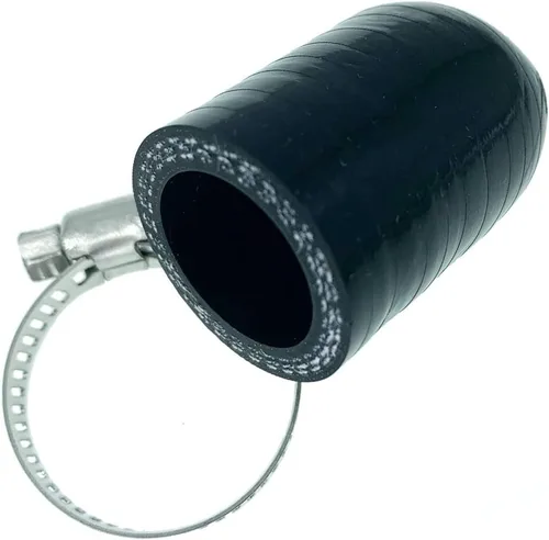 Miniatura 8 de Tapa de Refrigerante de Silicona Reforzada Universal Negra de 1/4" (6.5mm) con Abrazadera para Calentador de Derivación Puerto de Agua al Vacío Kit
