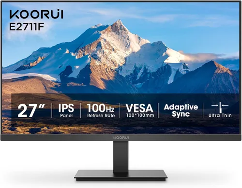Miniatura 11 de KOORUI Monitor de computadora 22 Pulgadas PC Gaming Full HD 1080P 100Hz Panel VA LCD con altavoces sincronización adaptativa