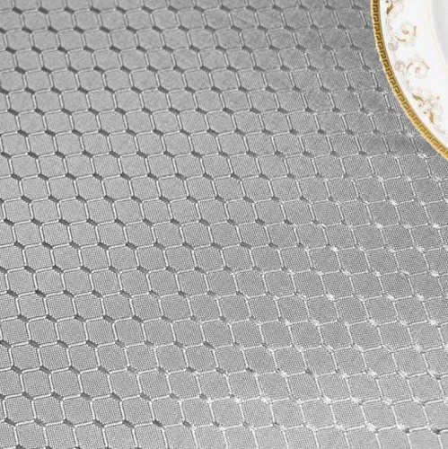 Miniatura 3 de Tektrum Mantel cuadrado resistente de 70 x 70 pulgadas, elegante tejido de punto gofre, a cuadros, impermeable, resistente a las manchas, sin