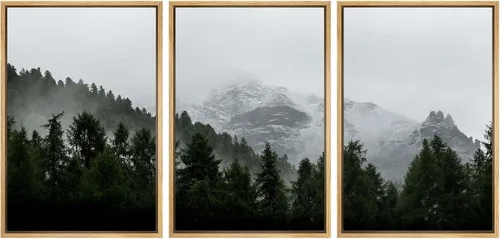 Miniatura 84 de wall26 Lienzo enmarcado para pared, juego de arte de noche estrellada sobre montañas, cielo nocturno tranquilo, naturaleza, desierto, fotografía