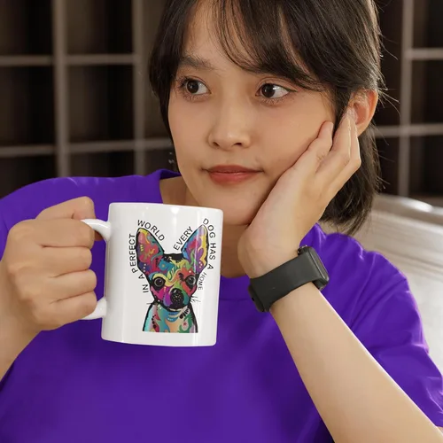 Miniatura 6 de DogsMakeMeHappy Taza de café para perros Chihuahua – Taza de café de cacao caliente de cerámica – La mejor idea de regalo en Navidad, aniversario