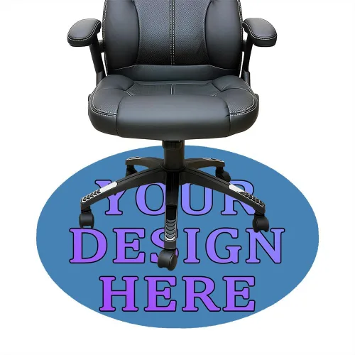 Miniatura 9 de Tapete redondo personalizado para silla de escritorio de oficina, diseño de tu propio logotipo de foto, texto, alfombrillas circulares