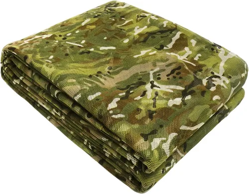 Miniatura 11 de WINWAY Malla silenciosa de camuflaje de arpillera 300D para caza, sombrilla de camping, ocultación, persianas de tiro