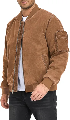 Miniatura 4 de Oymyakon Chaqueta bomber acolchada para hombre, lavada para otoño e invierno, cálida, chaquetas militares informales, abrigos acolchados