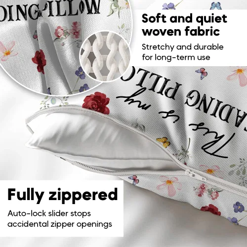 Miniatura 4 de ENCYCOM Almohada de bolsillo personalizada para lectura de libros, almohadas de lectura personalizadas con nombre, regalo único para niñas, mujeres