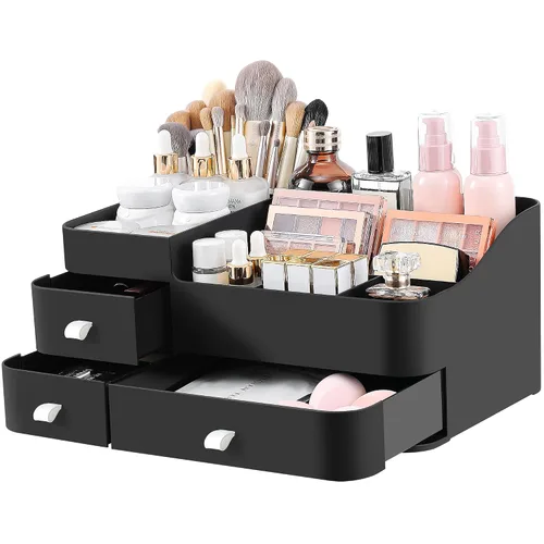 Miniatura 4 de Organizador de perfume de colonia con cajones, almacenamiento de perfumes grandes para encimera, soporte de perfume para colonia, desodorante