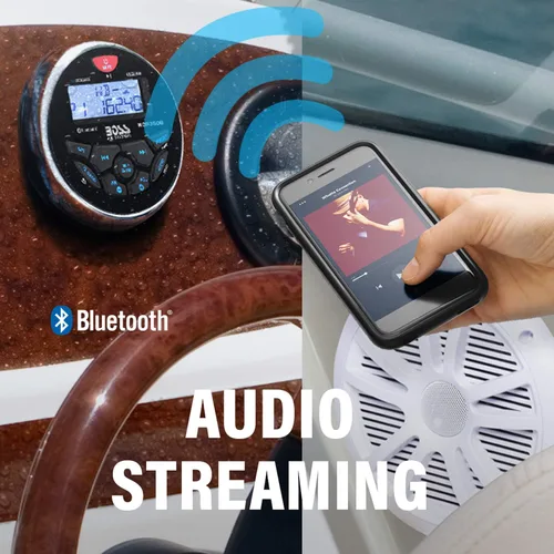 Miniatura 4 de BOSS Audio Systems MCKGB350W.6 - Paquete de receptor y altavoz resistente a la intemperie para uso marítimo - Receptor IPX6, altavoces de 6.5