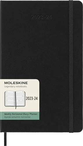 Miniatura 15 de Moleskine Agenda semanal 2023-2024, 18M, grande, negro, tapa dura (5 x 8.25)