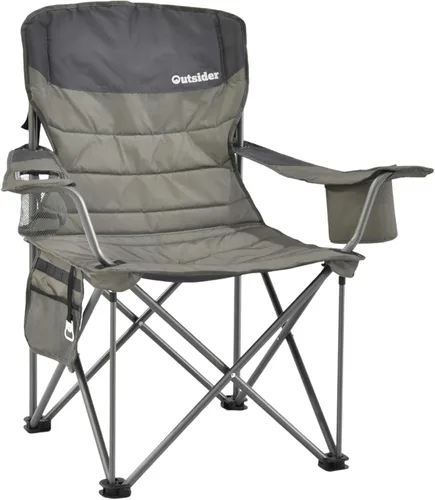 Miniatura 12 de OUTSIDER Silla plegable de camping para adultos resistente – soporta 400 libras, silla portátil para exteriores con soporte para tazas, bolsillo