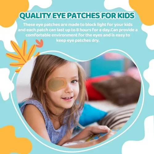 Miniatura 5 de 40 parches adhesivos beige para los ojos para adultos, vendajes de tela no tejida para los ojos, almohadillas cómodas y transpirables para niños